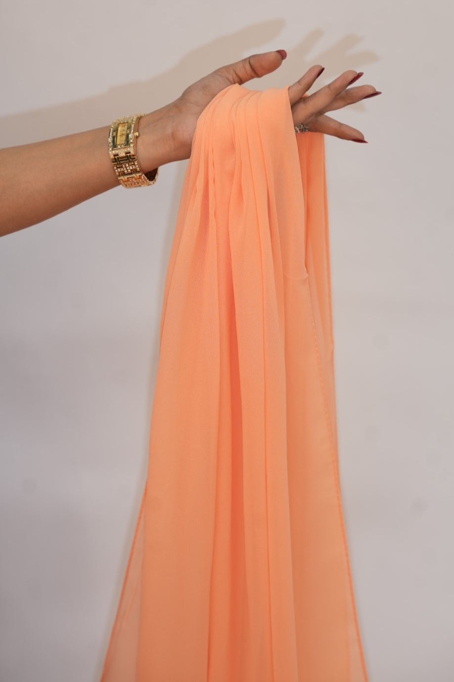 Georgette Hijab  Peach