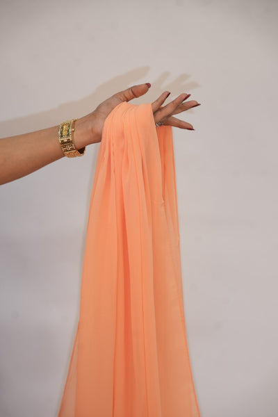 Georgette Hijab  Peach