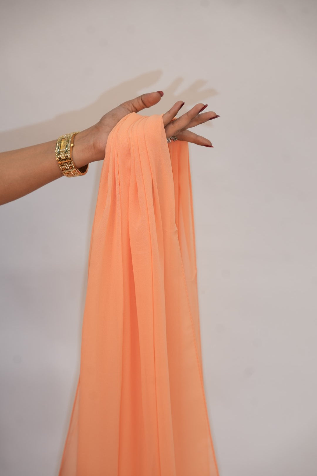 Georgette Hijab  Peach