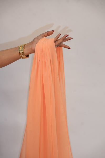 Georgette Hijab  Peach