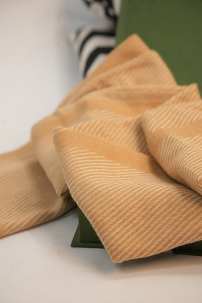 Woolen Diagonal Stripes - Mustard