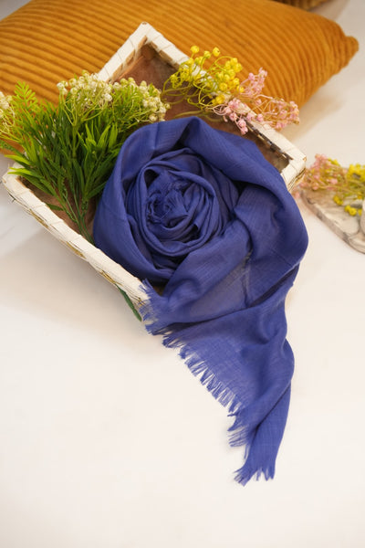 Turkish Slub Lawn - Cobalt Blue