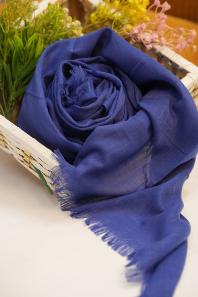 Turkish Slub Lawn - Cobalt Blue