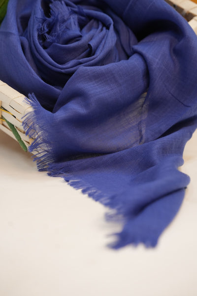 Turkish Slub Lawn - Cobalt Blue