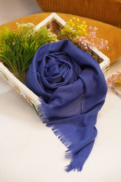 Turkish Slub Lawn - Cobalt Blue