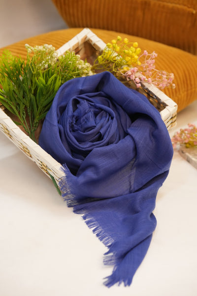 Turkish Slub Lawn - Cobalt Blue