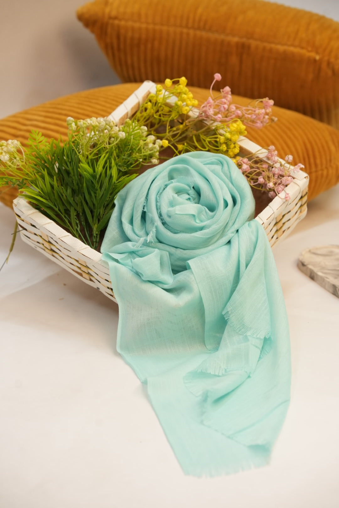 Turkish Slub Lawn - Sea Green