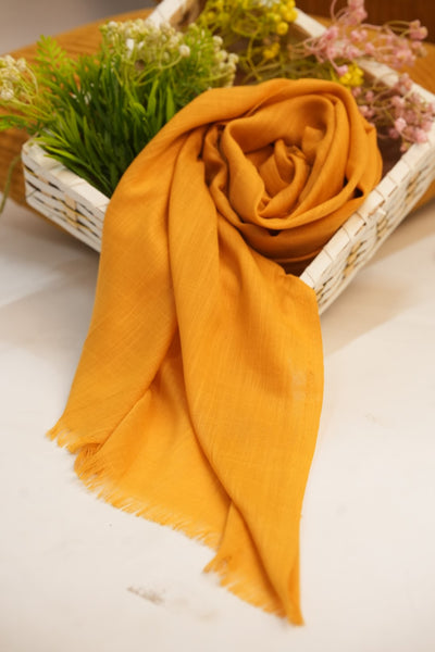 Turkish Slub Lawn - Carrot Orange