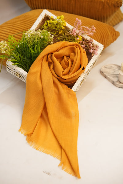 Turkish Slub Lawn - Carrot Orange