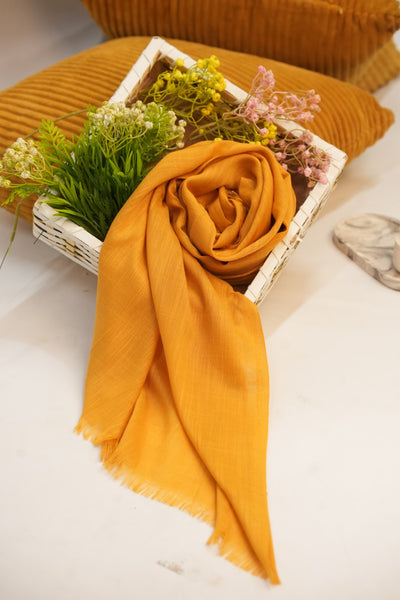 Turkish Slub Lawn - Carrot Orange