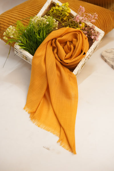 Turkish Slub Lawn - Carrot Orange