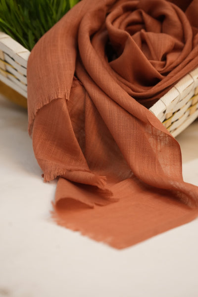Turkish Slub Lawn - Brown Rust