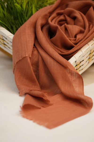 Turkish Slub Lawn - Brown Rust