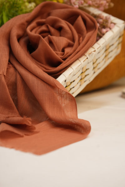 Turkish Slub Lawn - Brown Rust