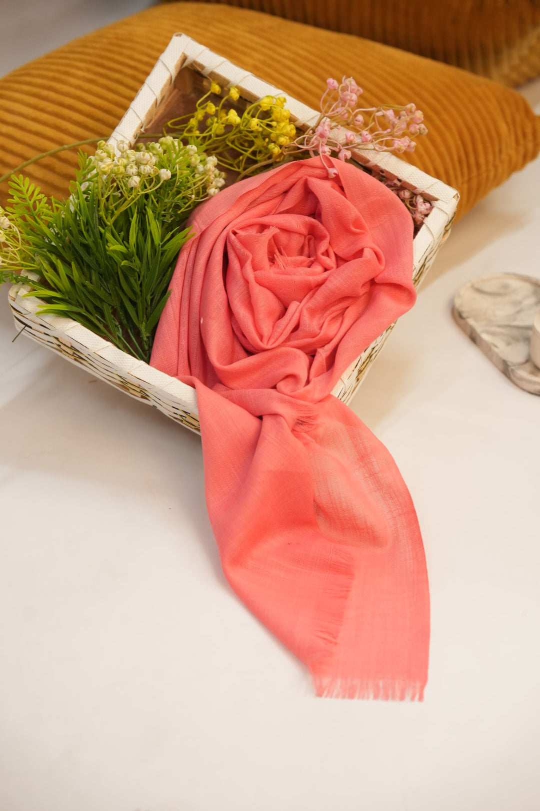 Turkish Slub Lawn - Redish Piink