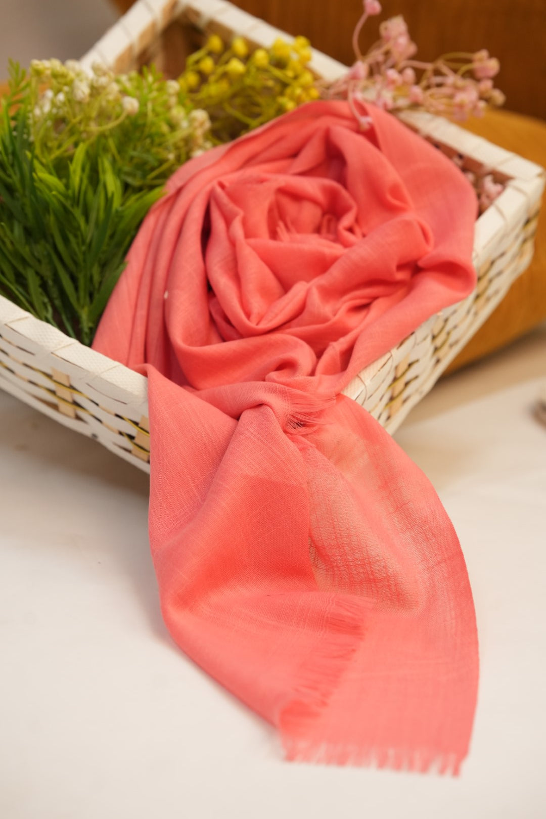 Turkish Slub Lawn - Redish Piink