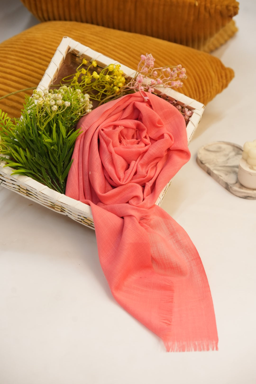 Turkish Slub Lawn - Redish Piink