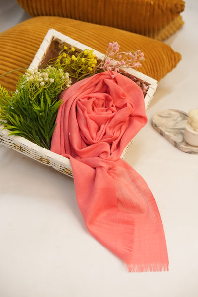 Turkish Slub Lawn - Redish Piink