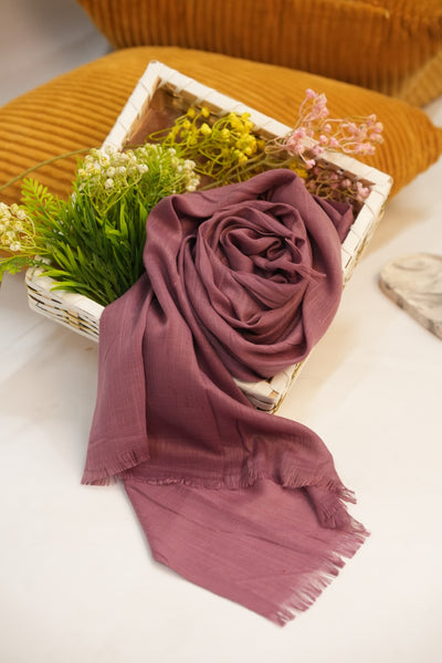 Turkish Slub Lawn - Light Plum