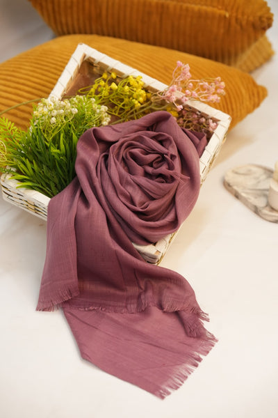 Turkish Slub Lawn - Light Plum