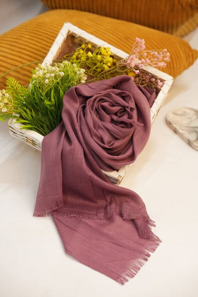 Turkish Slub Lawn - Light Plum