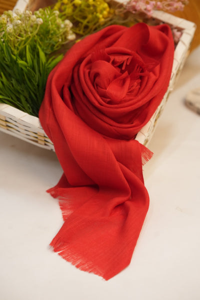 Turkish Slub Lawn - Red