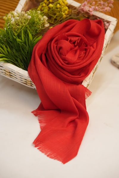 Turkish Slub Lawn - Red