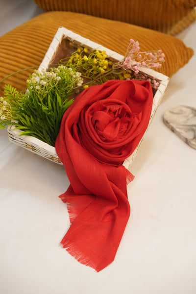 Turkish Slub Lawn - Red