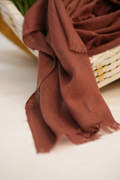 Turkish Slub Lawn - Chestnut brown