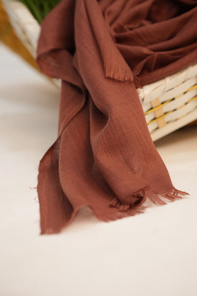 Turkish Slub Lawn - Chestnut brown