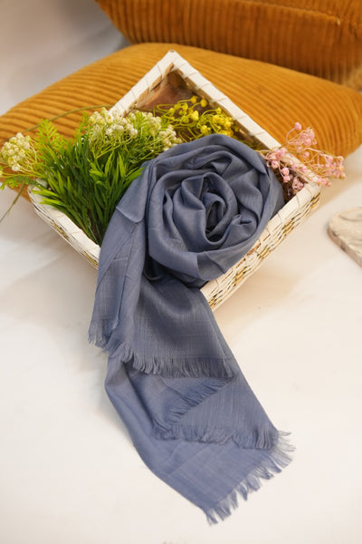 Turkish Slub Lawn - Greyish Blue