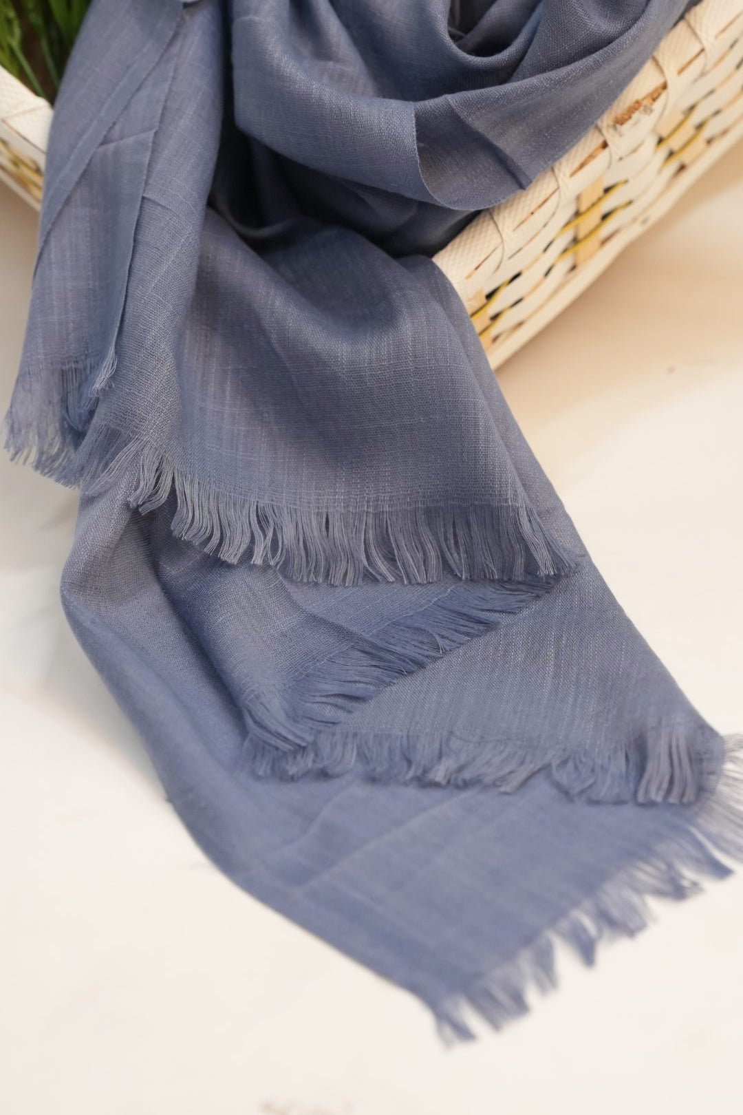 Turkish Slub Lawn - Greyish Blue