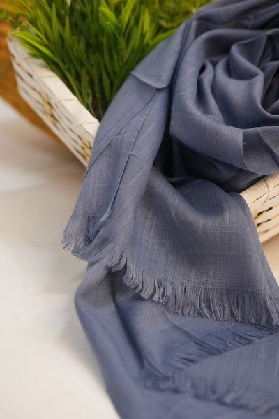 Turkish Slub Lawn - Greyish Blue