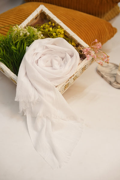 Turkish Slub Lawn - White