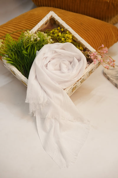 Turkish Slub Lawn - White