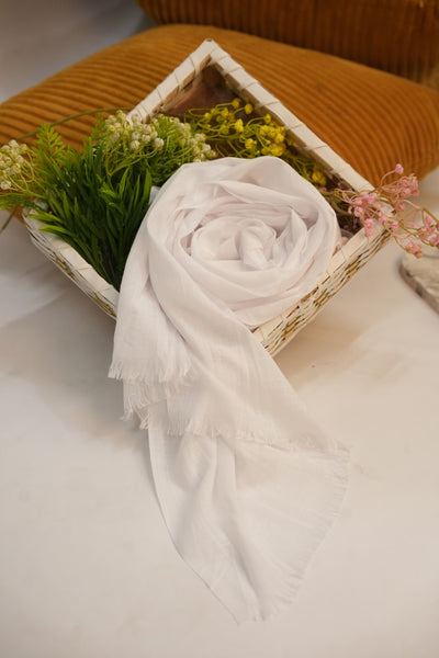 Turkish Slub Lawn - White