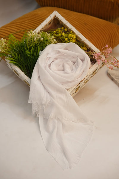 Turkish Slub Lawn - White