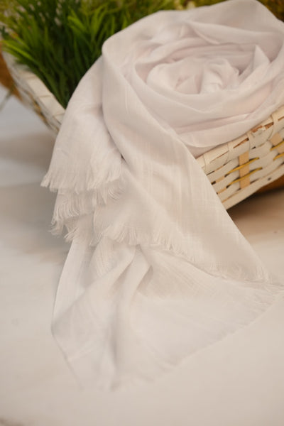 Turkish Slub Lawn - White