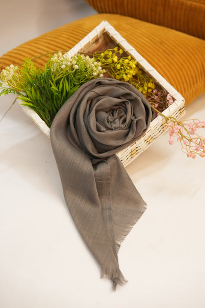 Turkish Slub Lawn - Mud brown