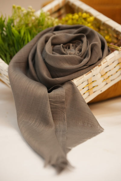 Turkish Slub Lawn - Mud brown