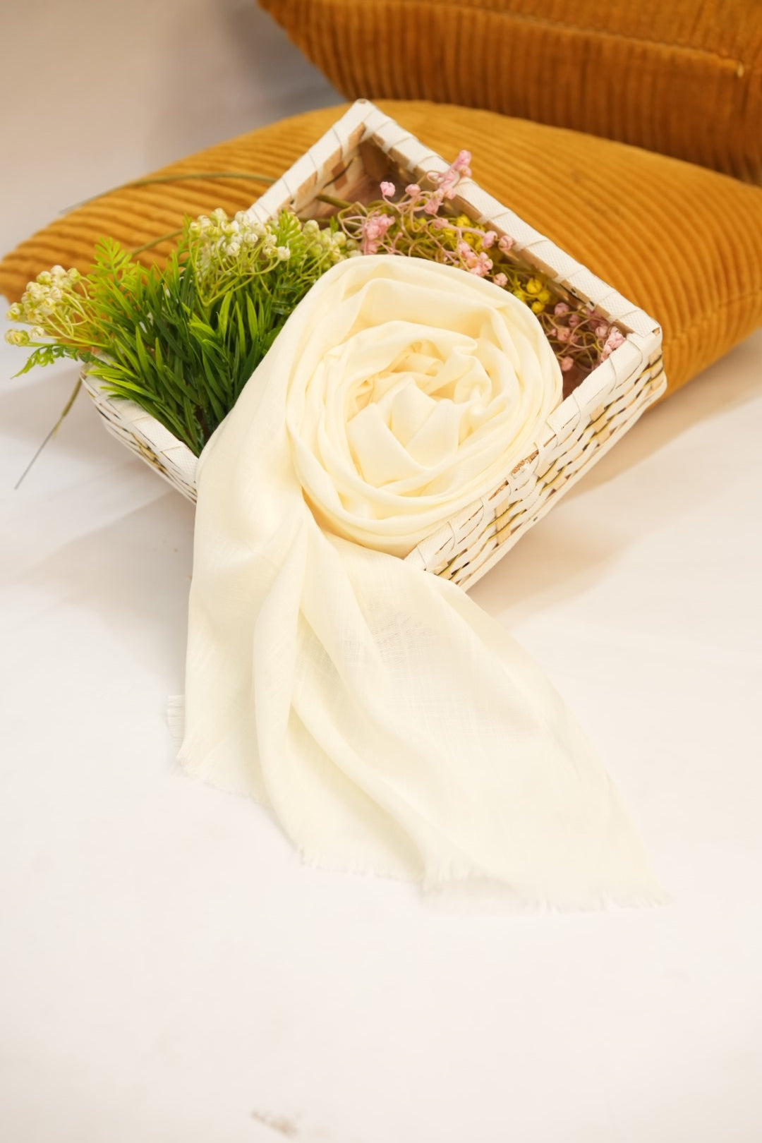 Turkish Slub Lawn - Pearl White
