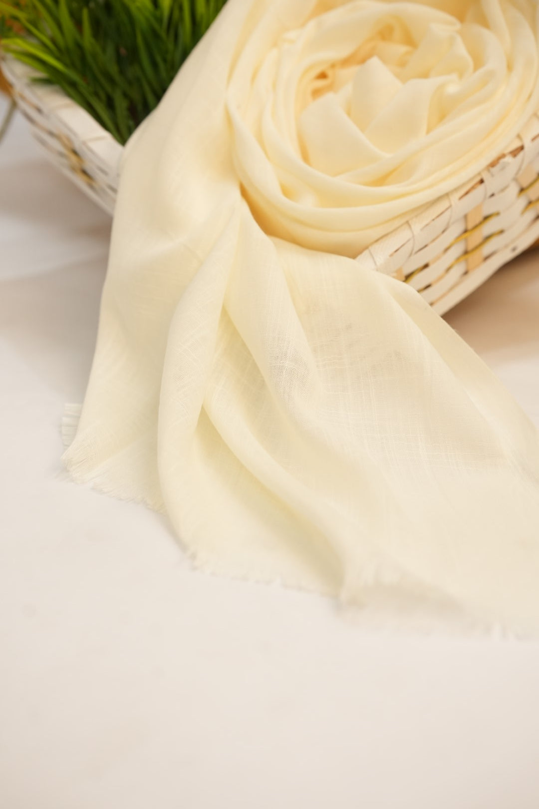 Turkish Slub Lawn - Pearl White