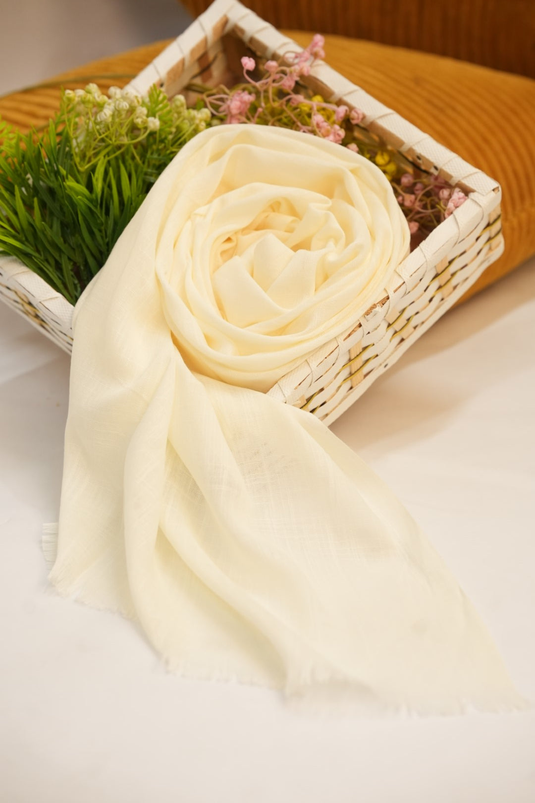 Turkish Slub Lawn - Pearl White
