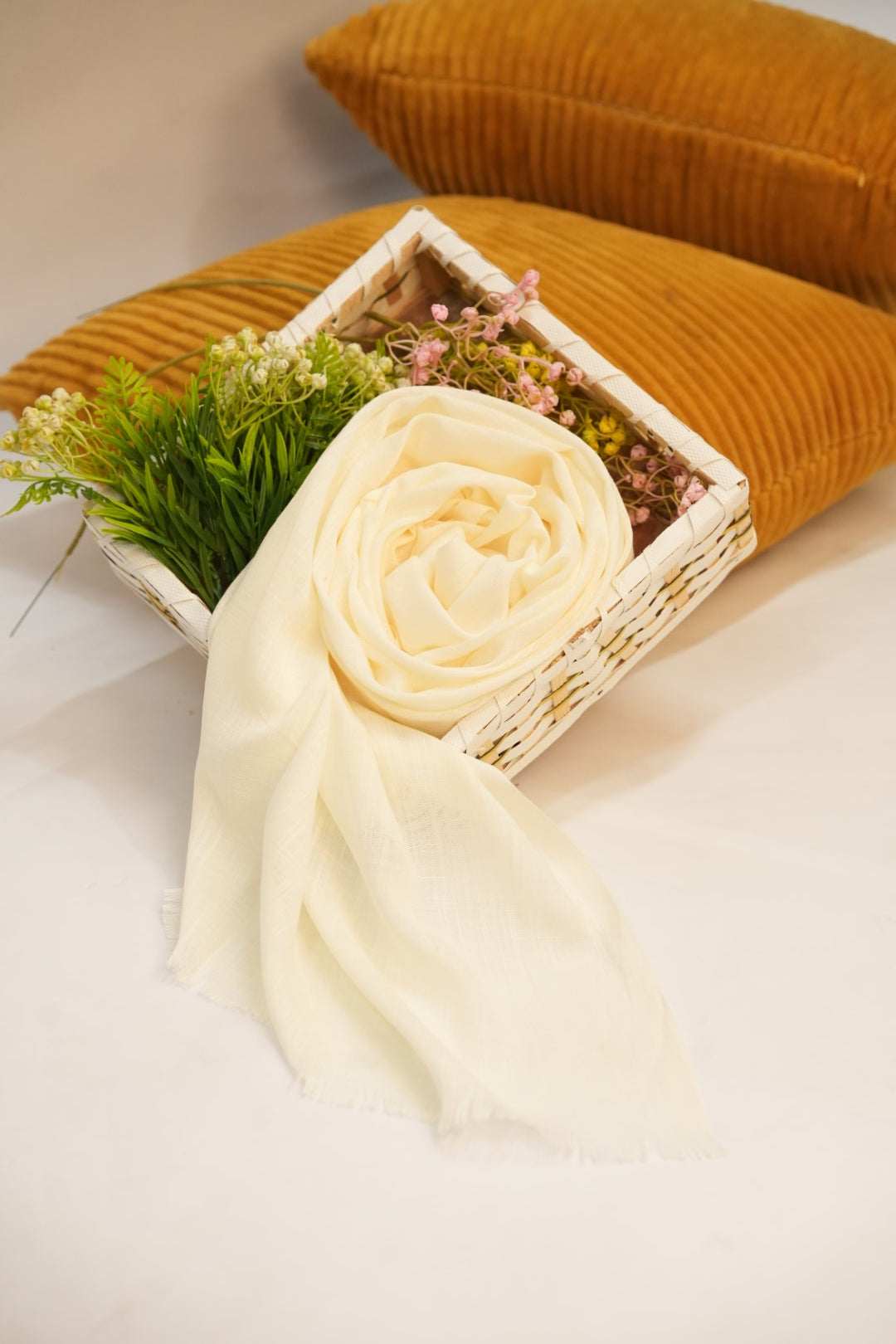 Turkish Slub Lawn - Pearl White