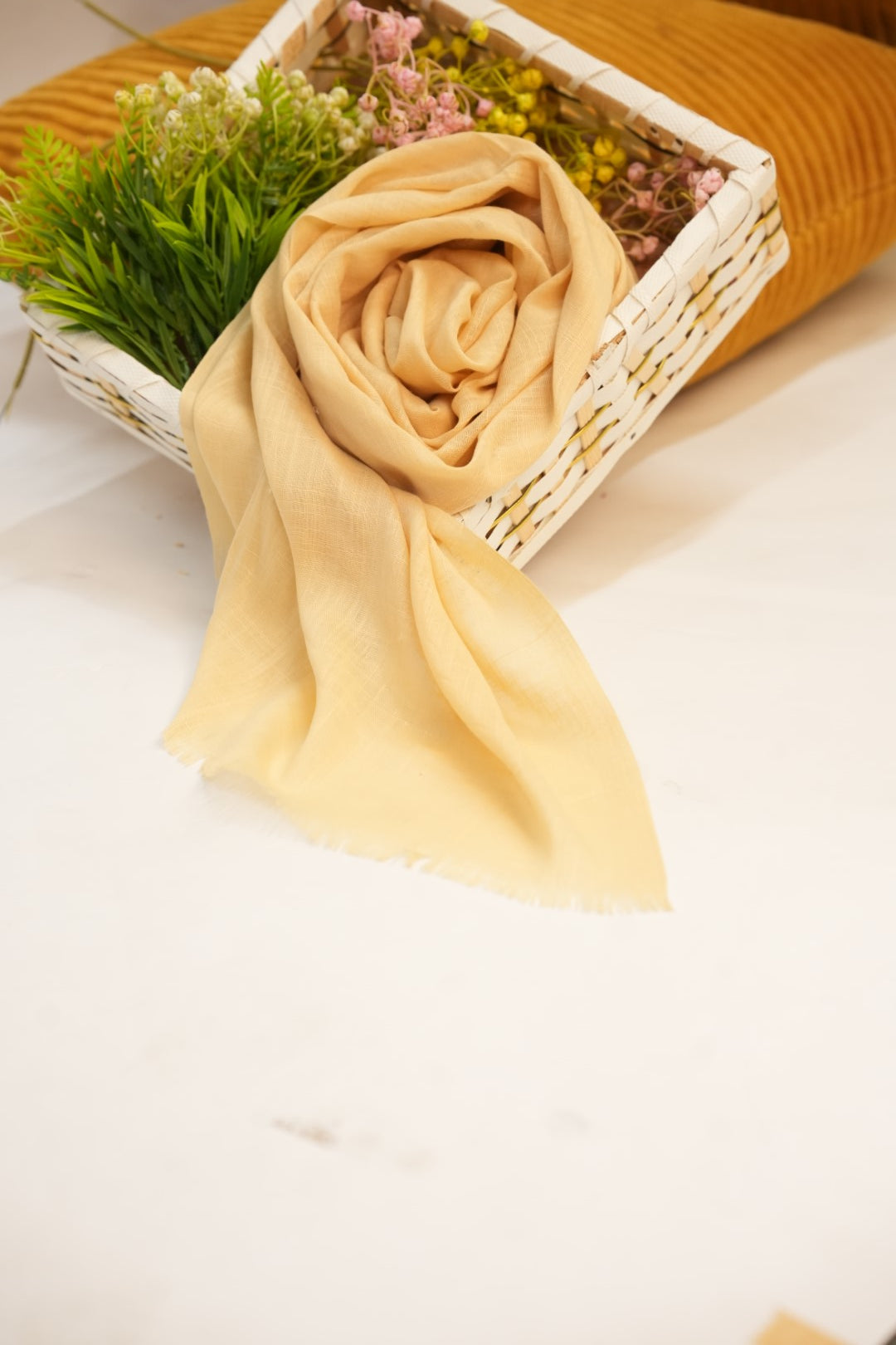 Turkish Slub Lawn - Pale Cream