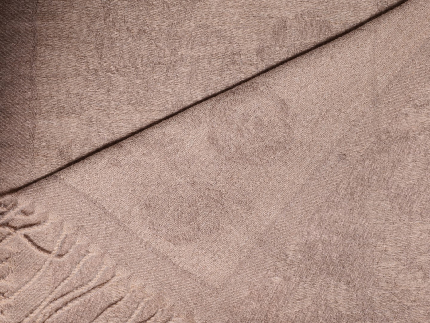 Blossom - Wool Stole - Light Brown