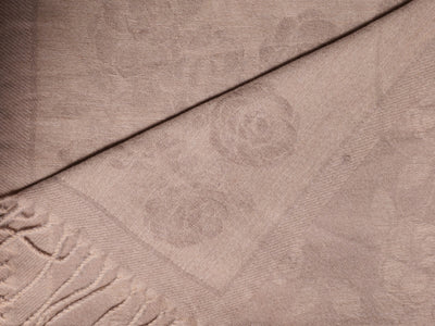 Blossom - Wool Stole - Light Brown