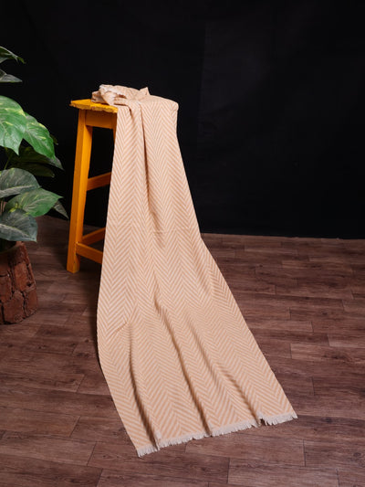 Chevron Woolen Stoles - Camel