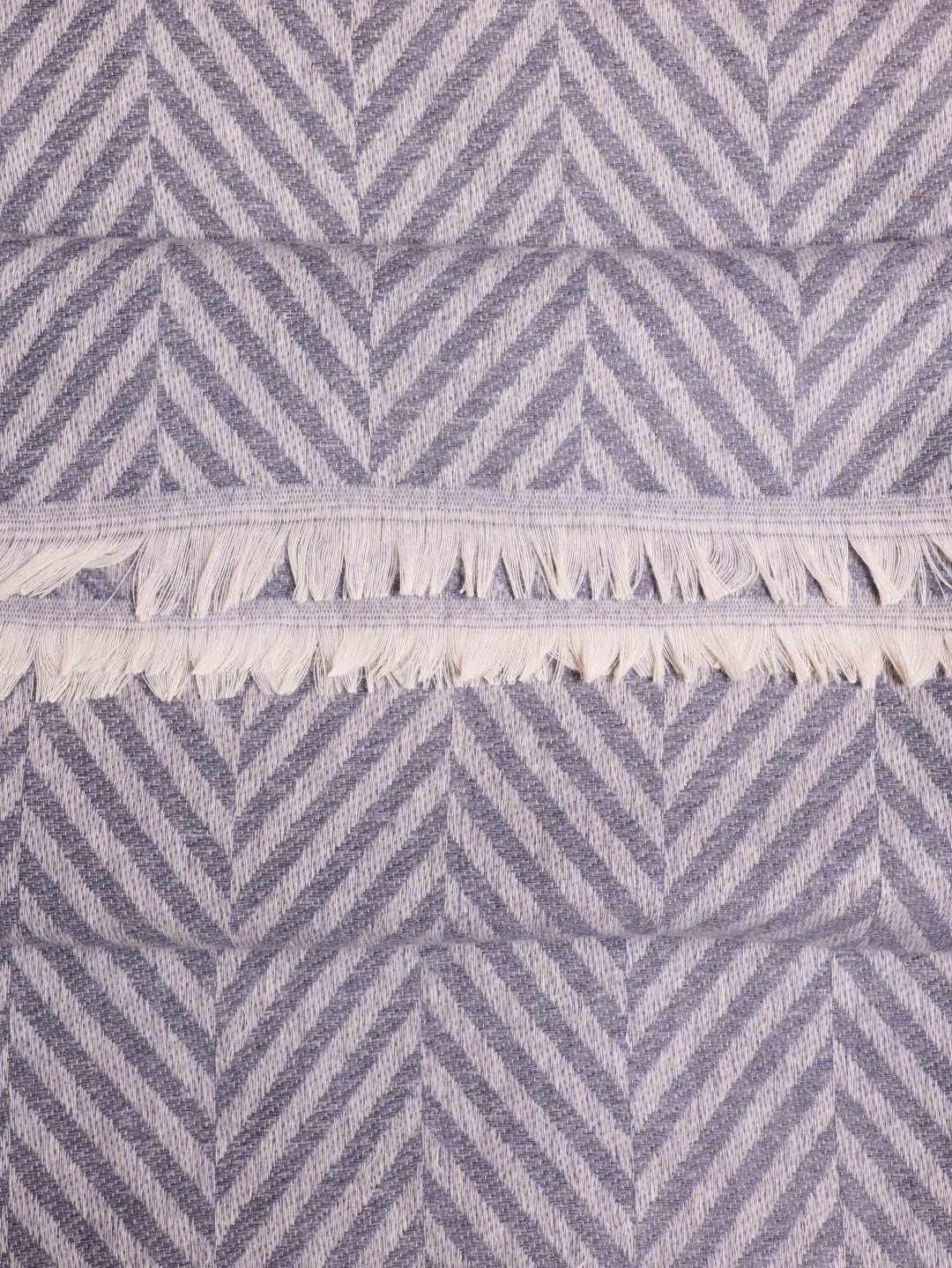 Chevron Woolen Stoles - Grey
