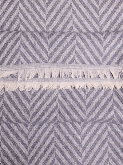 Chevron Woolen Stoles - Grey
